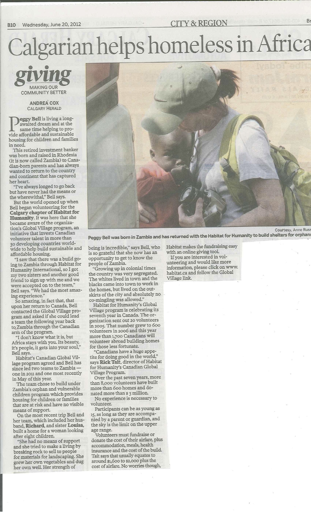 Peggy Bells Newspaper Article (2)